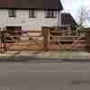 Pair of 5 Bar Gates solid bottom rail automated Tarmec and Croft fencing and gates 01787 224848