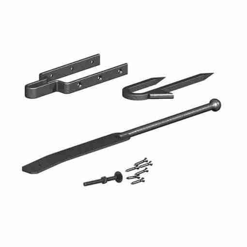 Spring fastener set catch and keep black alone - tarmec and croft fencing and gates ltd 01787 228484