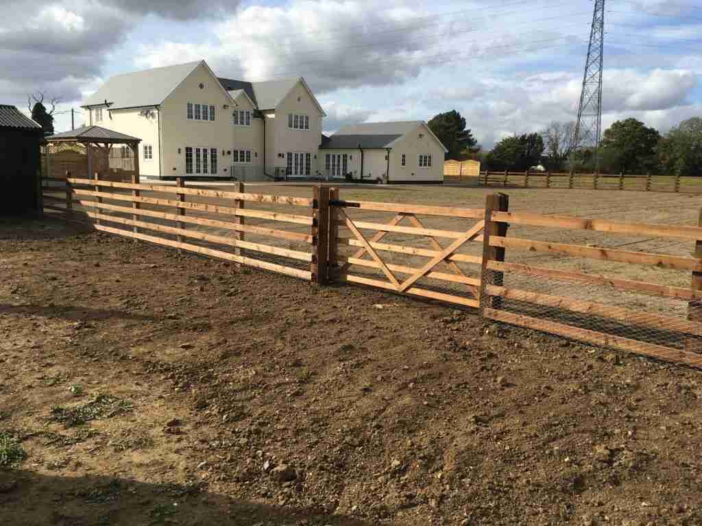 Post and 5 Rails Bespoke Fencing with gates Tarmec and Croft Fencing and Gates Ltd - Copy