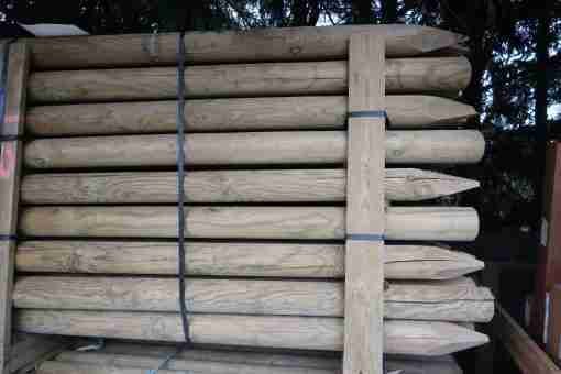 round wooden posts - tarmec and roft fencing and gates ltd 01787 224848