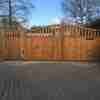 Bespoke entrance gates with side access Tarmec and croft Fencing and Gates Ltd