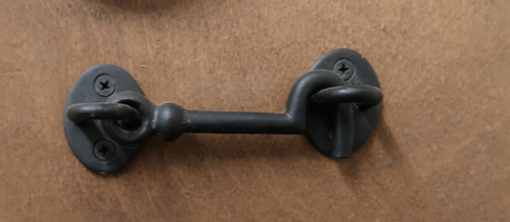 cabin hook - black - brighter image - tarmec and croft fencing and gates 01787 224848
