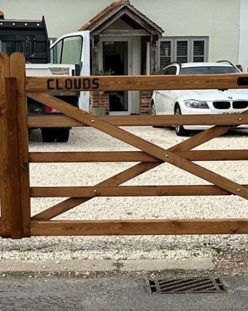 Bespoke Tiptree 5 Bar Electric Gates Tarmec and Croft fencing and Gates Ltd