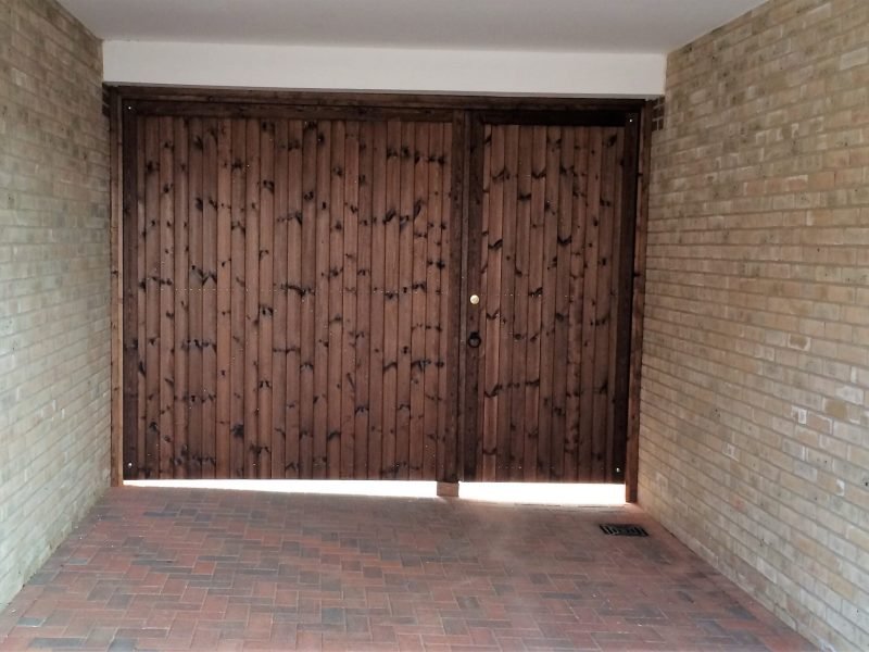 Bespoke Chelmsford garage doors to close off entrance Tarmec and Croft