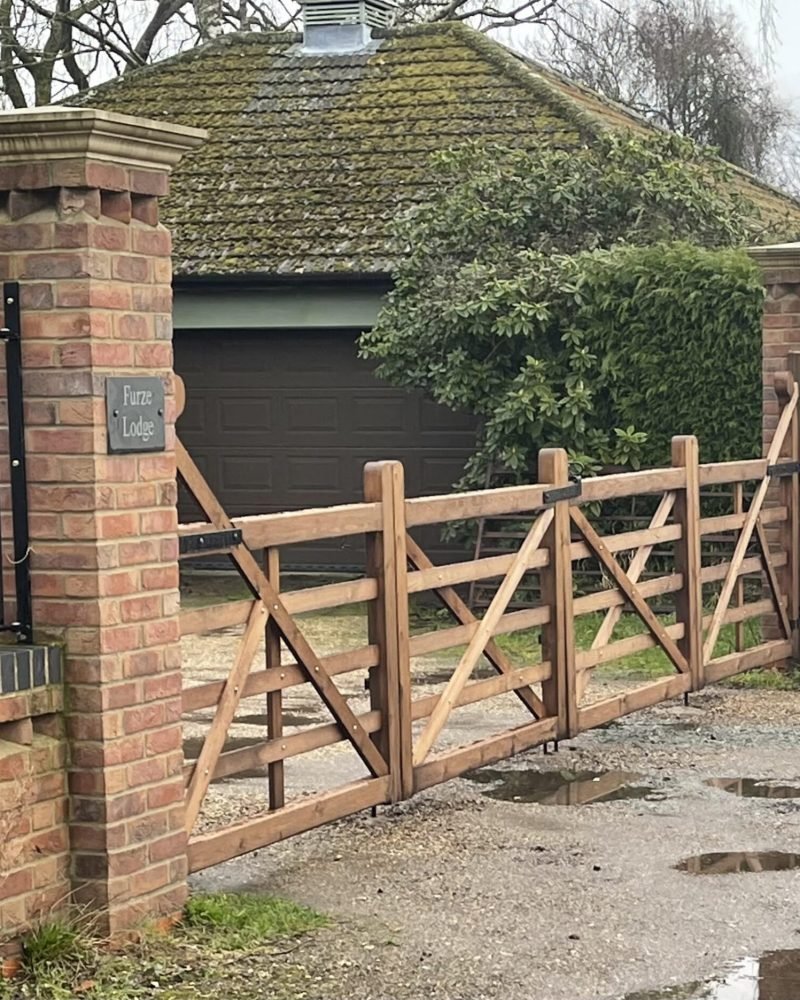 Bifold driveway gates fitted in Essex