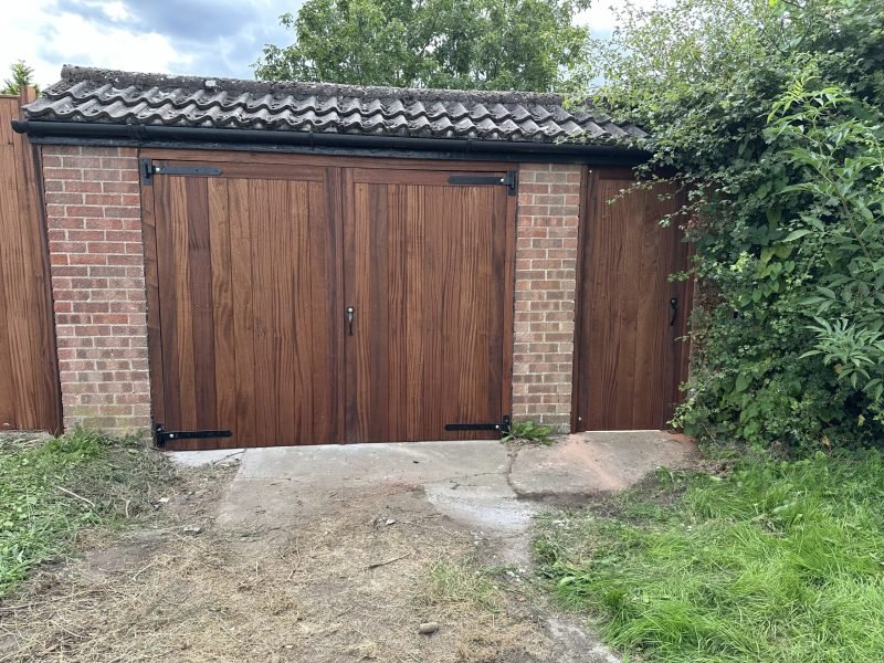 Hardwood made to measure garage doors